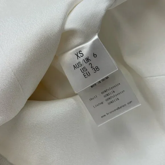 🆕 BRONX & BANCO 🧿 NWOT Evie White Strapless Bow Mini Dress, Sz XS US 2 - Picture 13 of 13